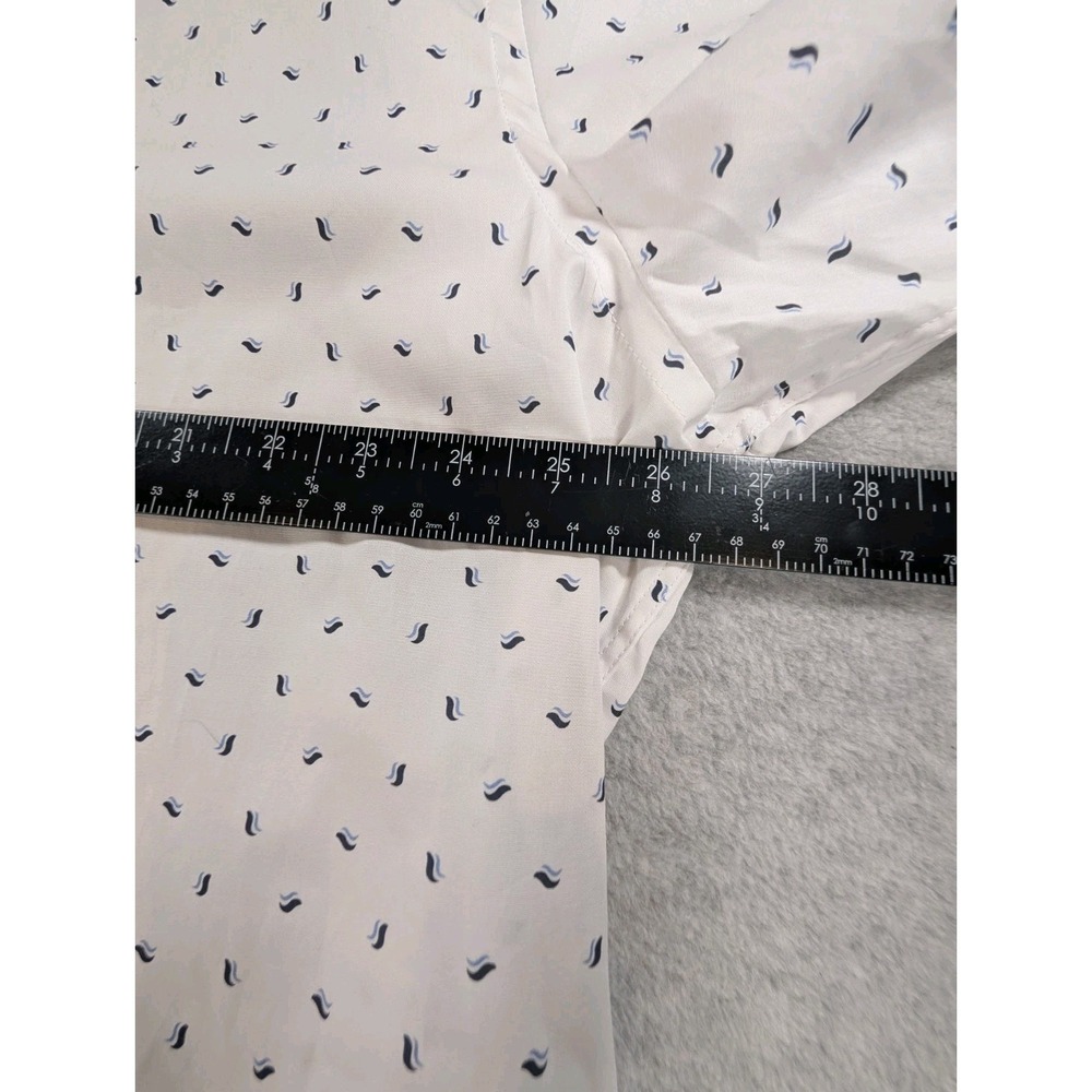 Hugo Boss Mens Short Sleeve Button Down Shirt White Geometric Micro Print 3XL - Picture 12 of 16